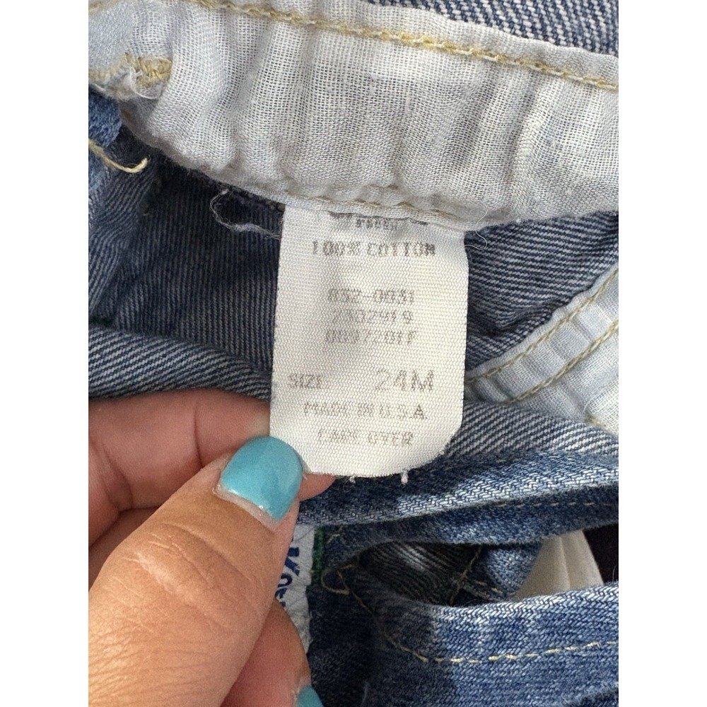 Vintage 90s Made‎ In USA Oshkosh B'Gosh 24M Denim Overalls Vestbak - Picture 4 of 4